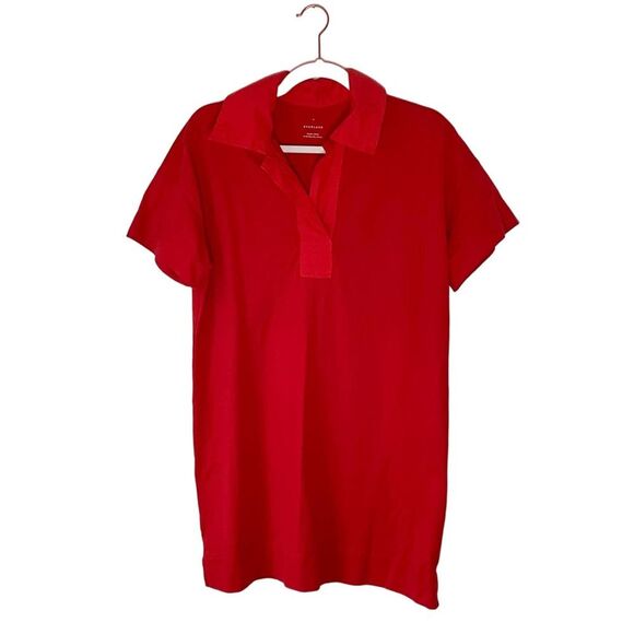 Everlane The Retro Cotton Jersey Polo Collared Dress. sz. Small #UU - Picture 1 of 9